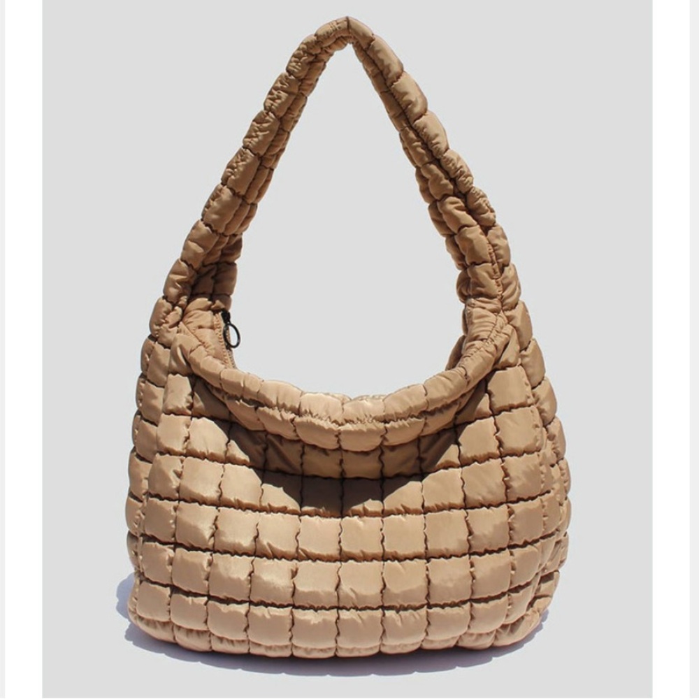 Street Level Cleo Slouchy Quilted Tote Bag